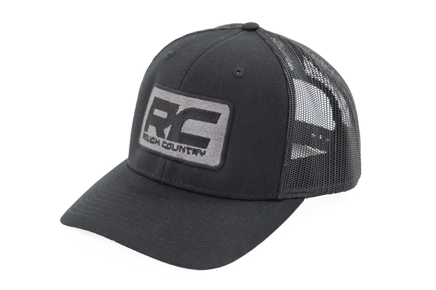Rough Country Hat | Black Mesh | Rough Country Patch | Black/Black - Richardson 112 Rough Country