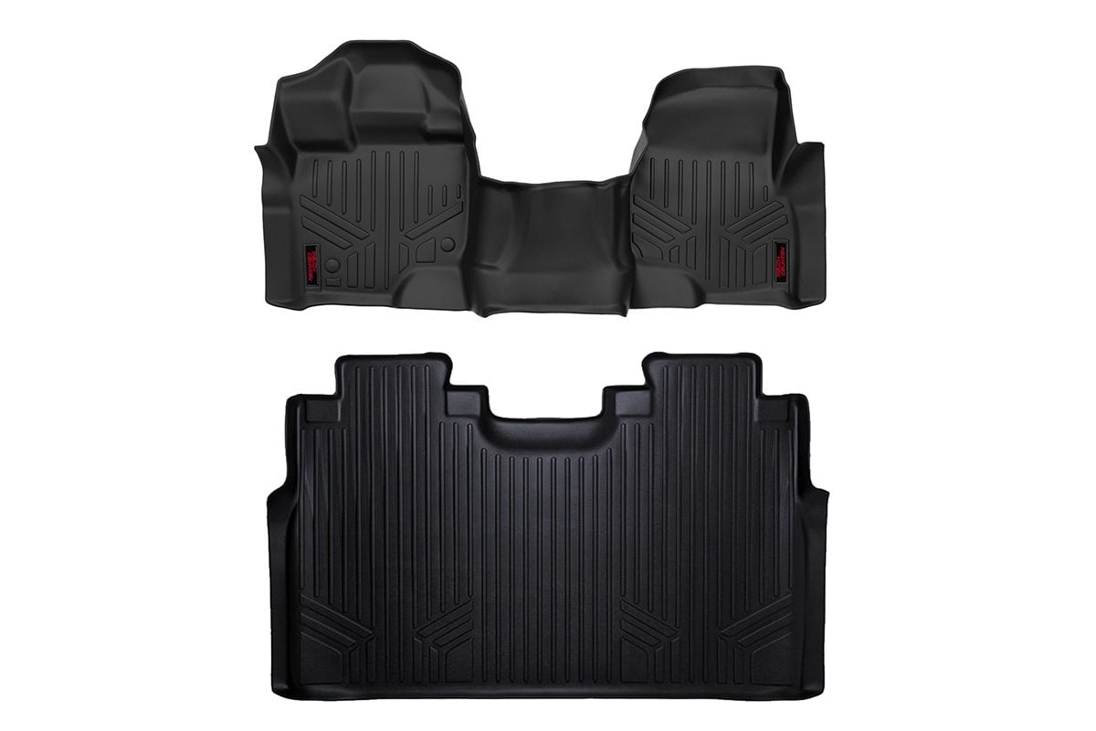 Floor Mats | FR & RR | Over Hump | Ford F-150 (15-24)/F-150 Lightning (22-24)/Raptor (17-24) Rough Country