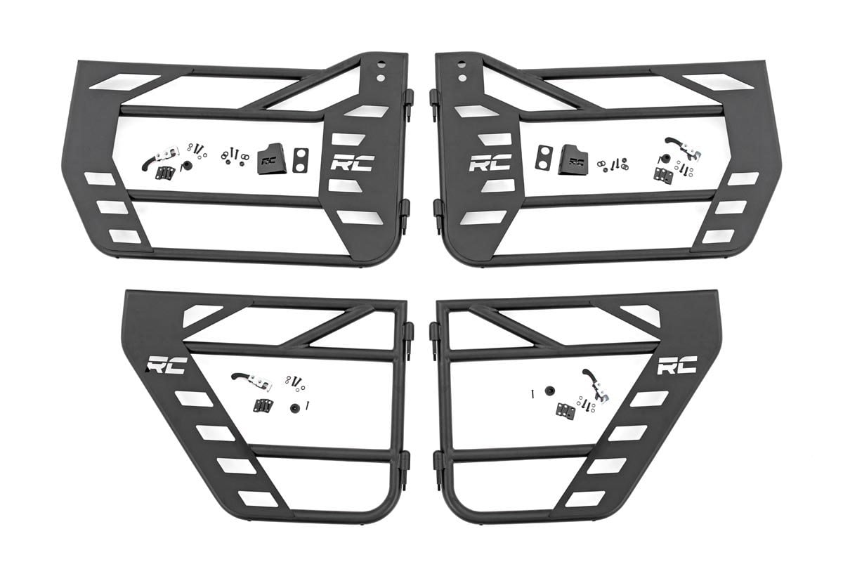 Tubular Doors | Front and Rear | Jeep Wrangler JK/Wrangler Unlimited (07-18) Rough Country