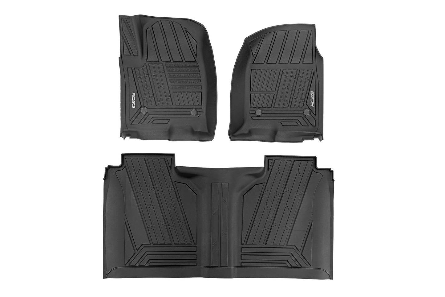 Flex-Fit Floor Mats | FR & RR | FR Bucket | Crew | Chevy/GMC 1500/2500HD/3500HD (19-25 & Classic) Rough Country