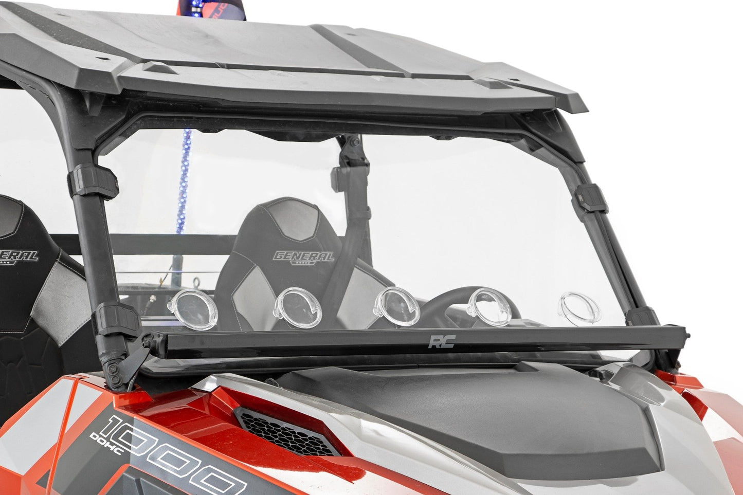 Vented Full Windshield | Scratch Resistant | Polaris General XP 4 1000 Rough Country