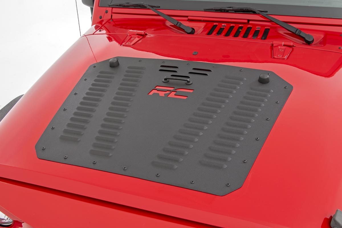 Hood Louver with RC Logo | Jeep Wrangler JK/Wrangler Unlimited (2007-2018) Rough Country