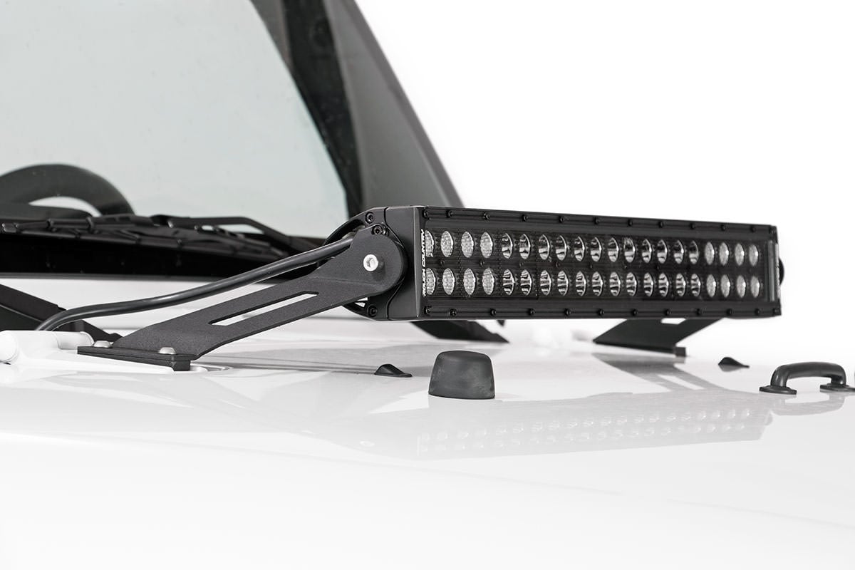 LED Light Mount | Hood | 20" | Jeep Wrangler JK/Wrangler Unlimited (07-18) Rough Country