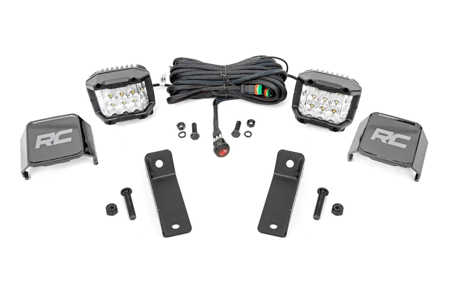 LED Light Kit | Rear Mount | 2" Chrome Pair | Wide Angle | Can-Am Maverick Sport 1000R  Rough Country