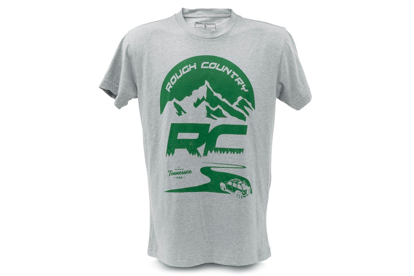 Rough Country T-Shirt | RC Mountains | HEATHER GRAY | XL Rough Country