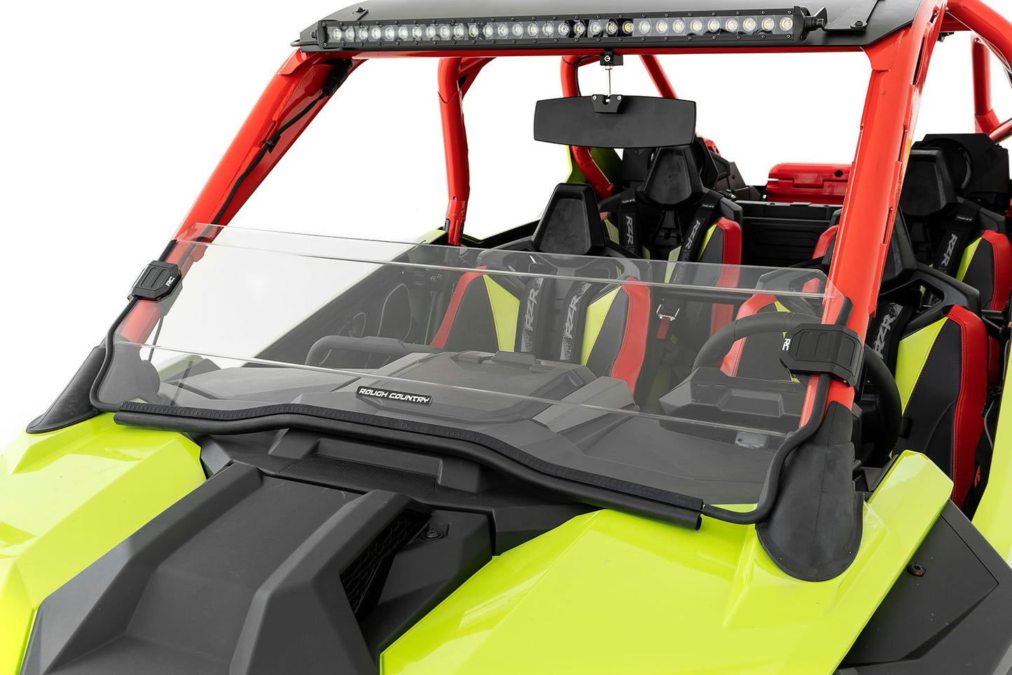 Half Windshield | Scratch Resistant | Polaris RZR Turbo R Rough Country