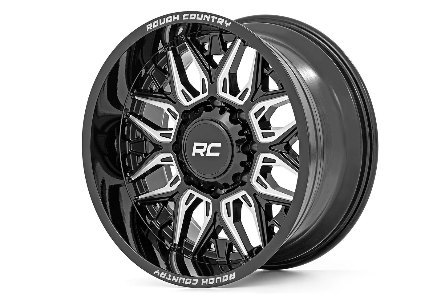 Rough Country 86 Series Wheel | One-Piece | Gloss Black | 20x10 | 8x6.5 | -19mm Rough Country