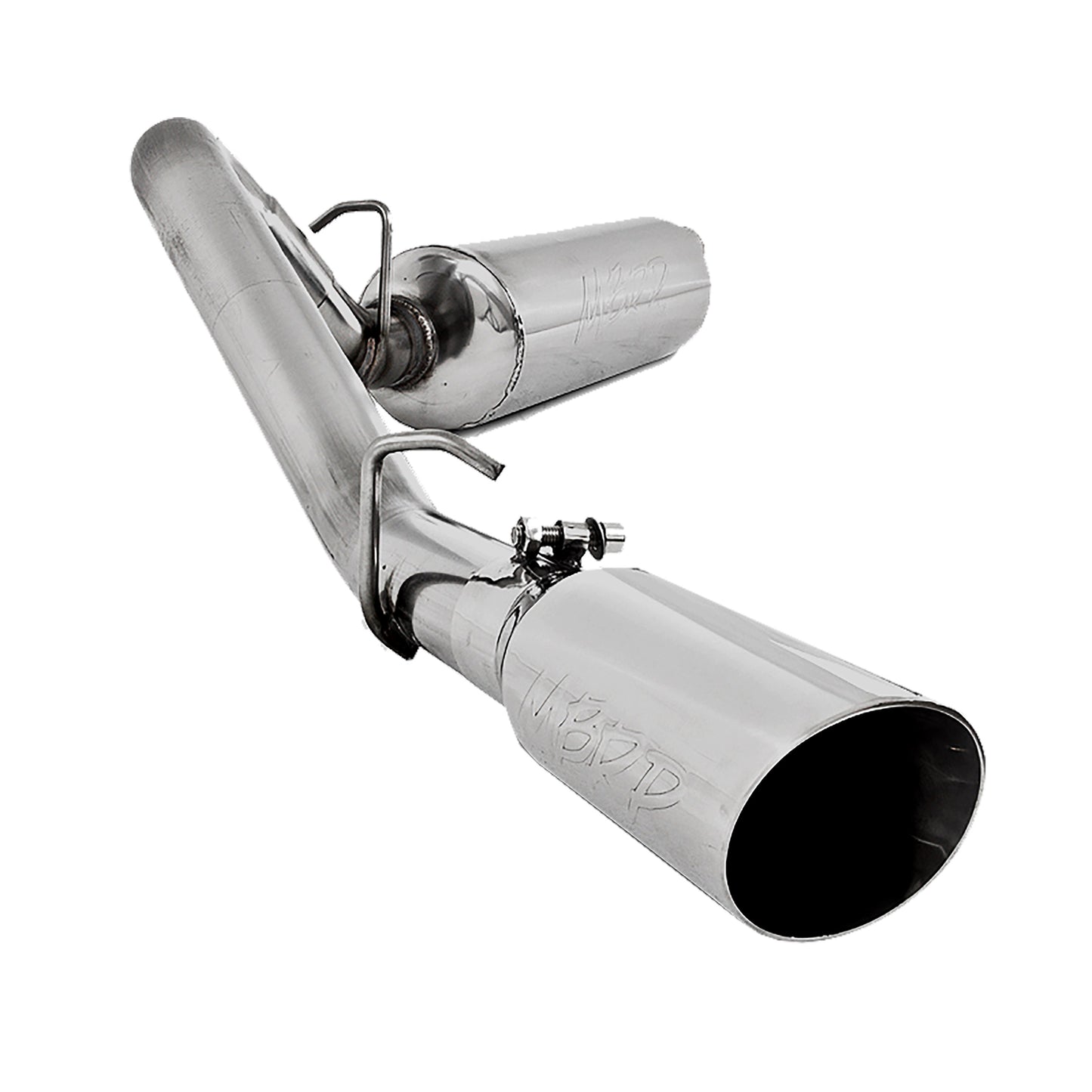 Cat Back Exhaust System Single Side Aluminized Steel For 00-06 Jeep Wrangler TJ Inline-4 2.5L, Inline-6 4.0L MBRP