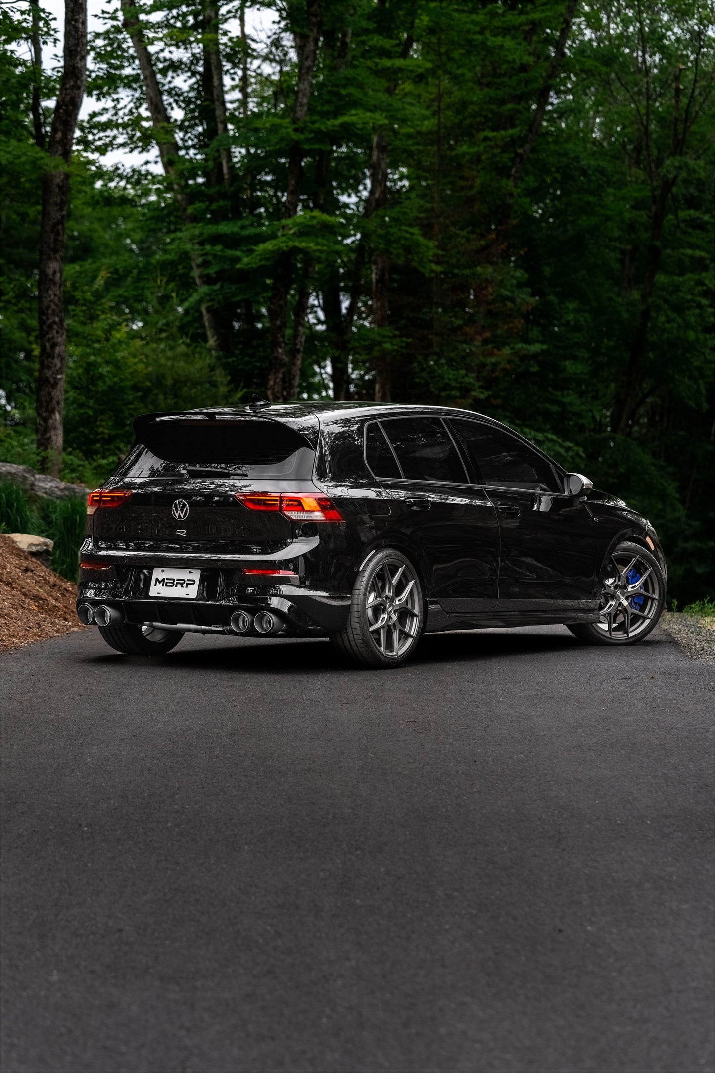 2022-Up Volkswagen Golf R MK8 T304 Stainless Steel 3 Inch Cat-Back Quad Split Rear Valve Delete MBRP-9