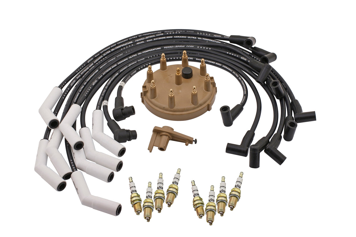 Ignition Tune Up Kit For Ford Truck And Van With The 5.0L And 5.8L V8 Engine. Covers 1985-88 5.0L V8 Engines. Also Covers 1984-87 5.8L 351W V8 Engines With Carb And Eec 4 Ignition. Also Covers 1988-97 5.8L 351W V8 Engines With Fuel Injection ACCEL