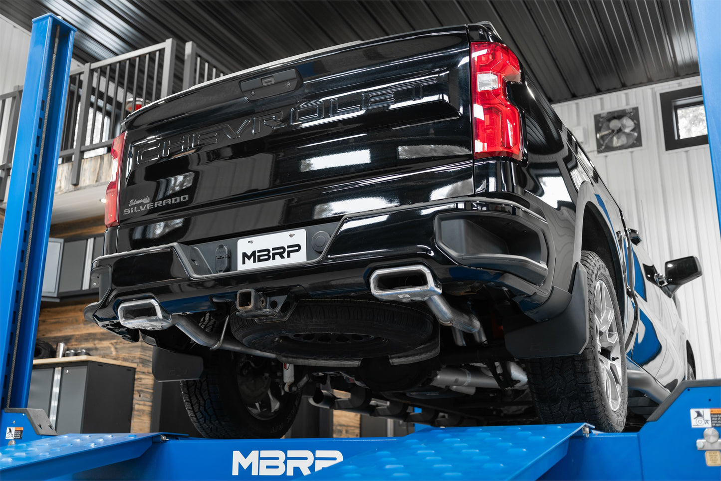 2.5 Inch Cat Back Exhaust System For 19-Up Silverado/Sierra 1500 5.3L and 2022 Silverado LTD/ Sierra Limited 5.3L Dual Rear Aluminized Steel MBRP-5