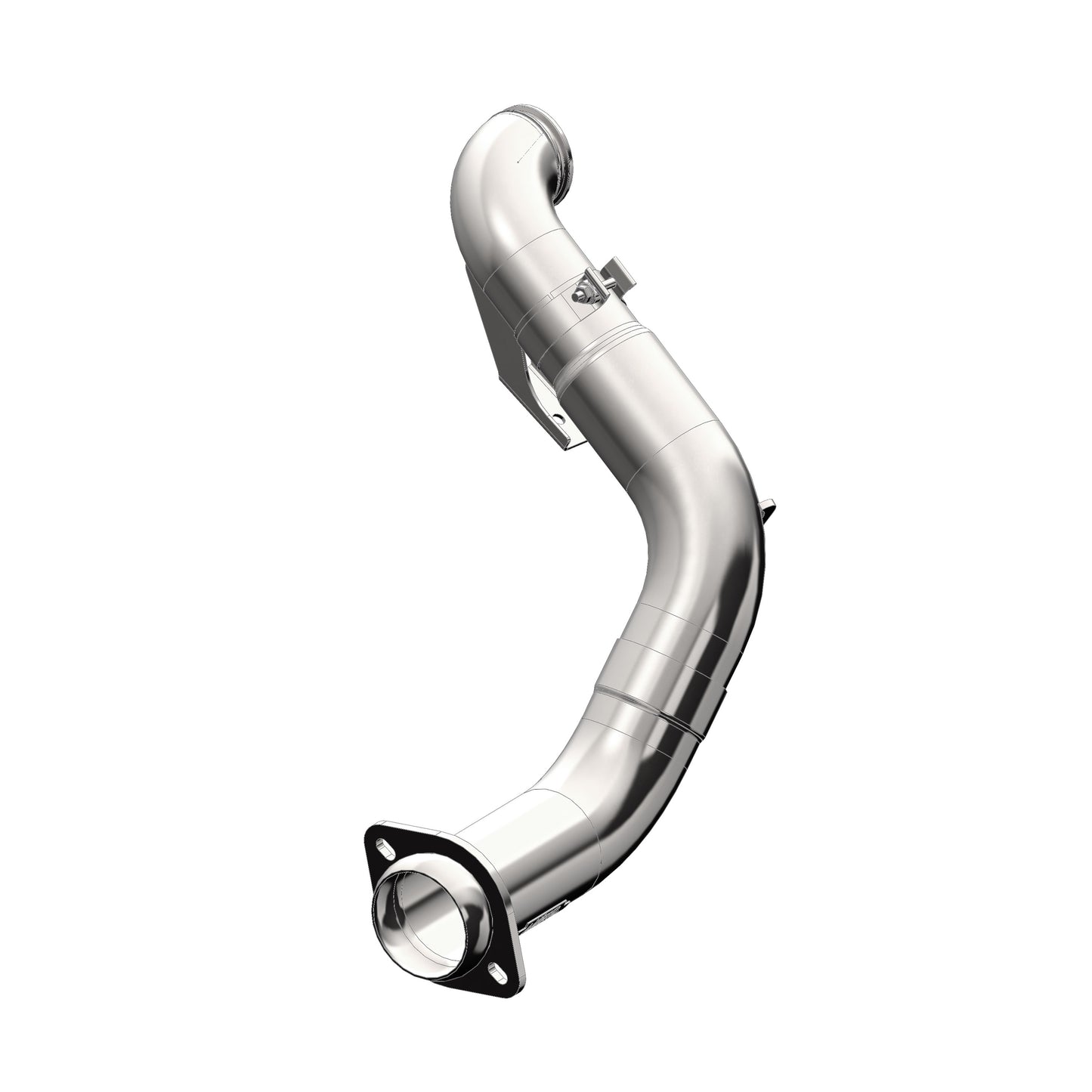 4 Inch Turbo Down Pipe For 15-16 Ford 6.7L Powerstroke Non Cab and Chassis Only Aluminized Steel EO Num. D-763-1 MBRP