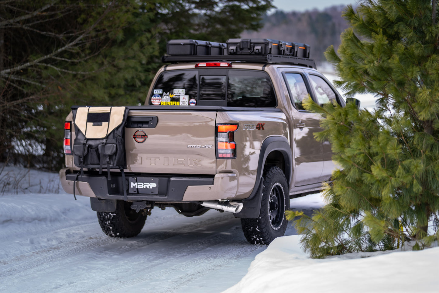 2022-Up Nissan Frontier 3.8L Aluminized Steel 2.5 Inch Cat-Back 3 Inch Single Rear Exit Armor Lite Series MBRP-7