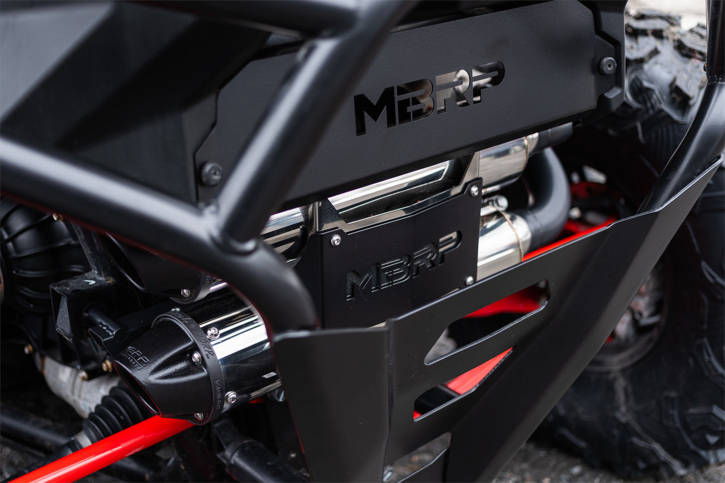 Stacked Dual Slip On Exhaust Pipe For 20-Up Polaris RZR Pro XP Turbo Performance Series MBRP-7