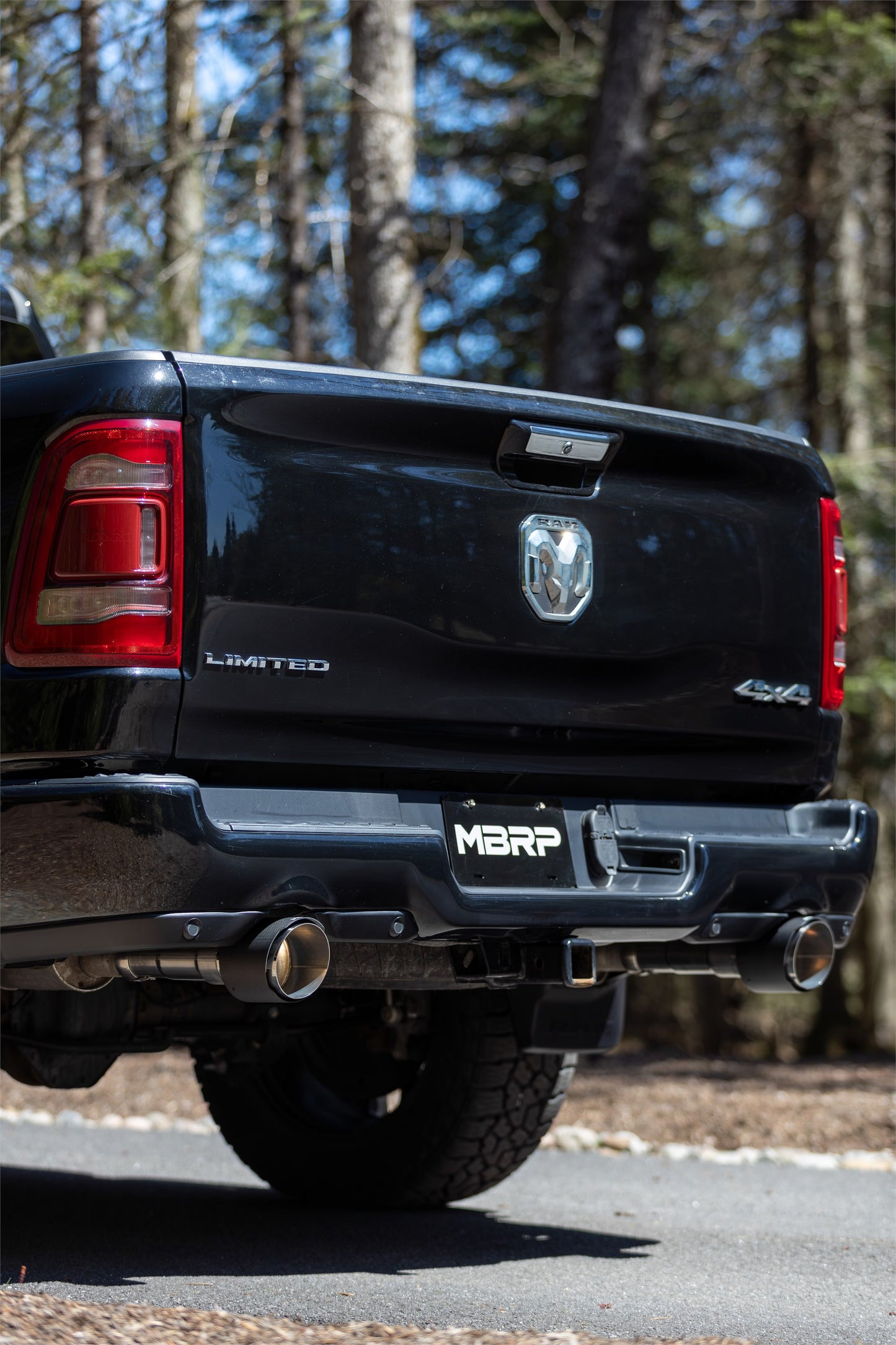 2019-2024 Ram 1500 5.7L Hemi Carbon Fiber Exhaust Tips, 5 Inch OD Dual Wall Angle Cut, Sold In Pairs MBRP-7