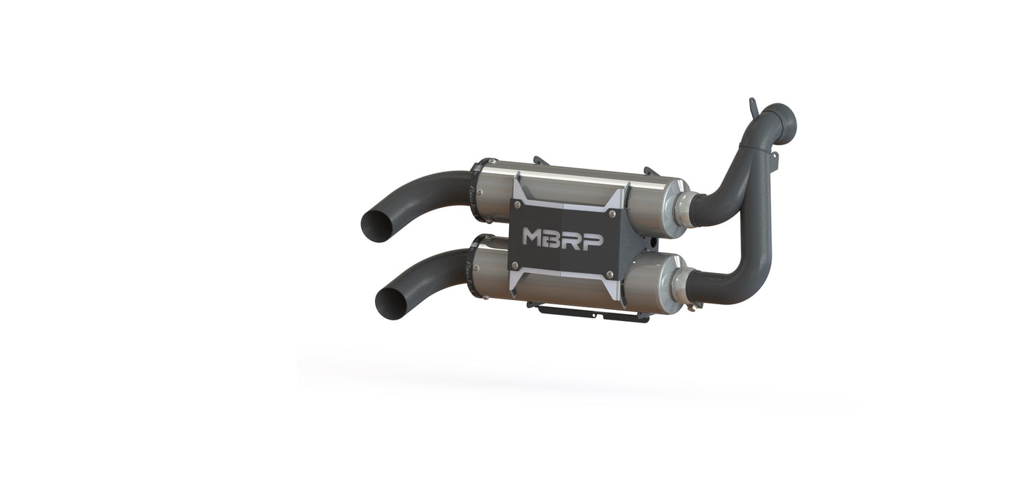 Stacked Dual Slip On Exhaust Pipe For 15-Up Polaris RZR 900 Performance Series MBRP