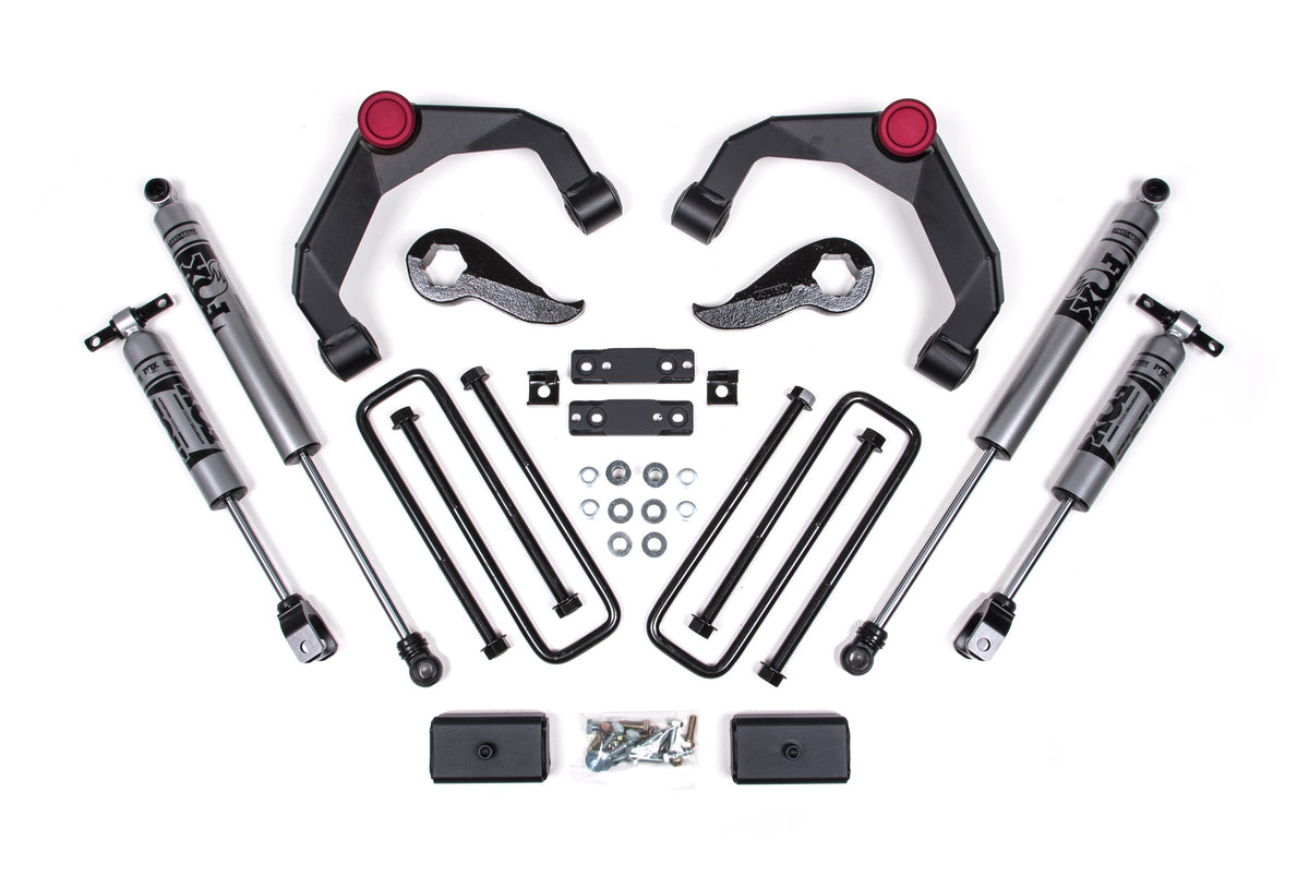 20-24 Silverado/Sierra 2500/3500 HD 3 Inch Adventure Series OE Key 84634344 With Overloads Fox Adventure Shocks Zone Offroad-1