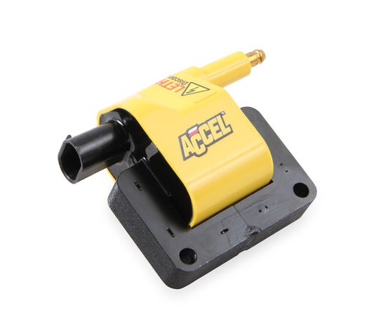Ignition Coil- Supercoil- Dodge/Jeep/Plymouth/Chrysler Remote-Yellow-Individual This Supercoil Ignition Coil Fits Dodge Magnum Truck / Jeep 1990-2002 ACCEL-1