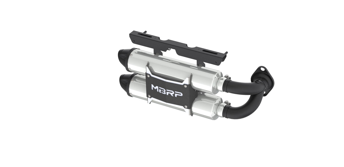Stacked Dual Slip On Exhaust Pipe Performance Series For 15-17 Polaris RZR XP 1000 MBRP