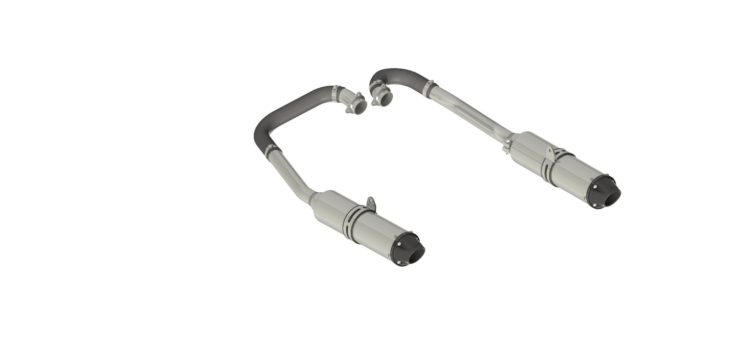 Complete Dual System Headers Back For 11-14 Polaris RZR 900 All Models MBRP