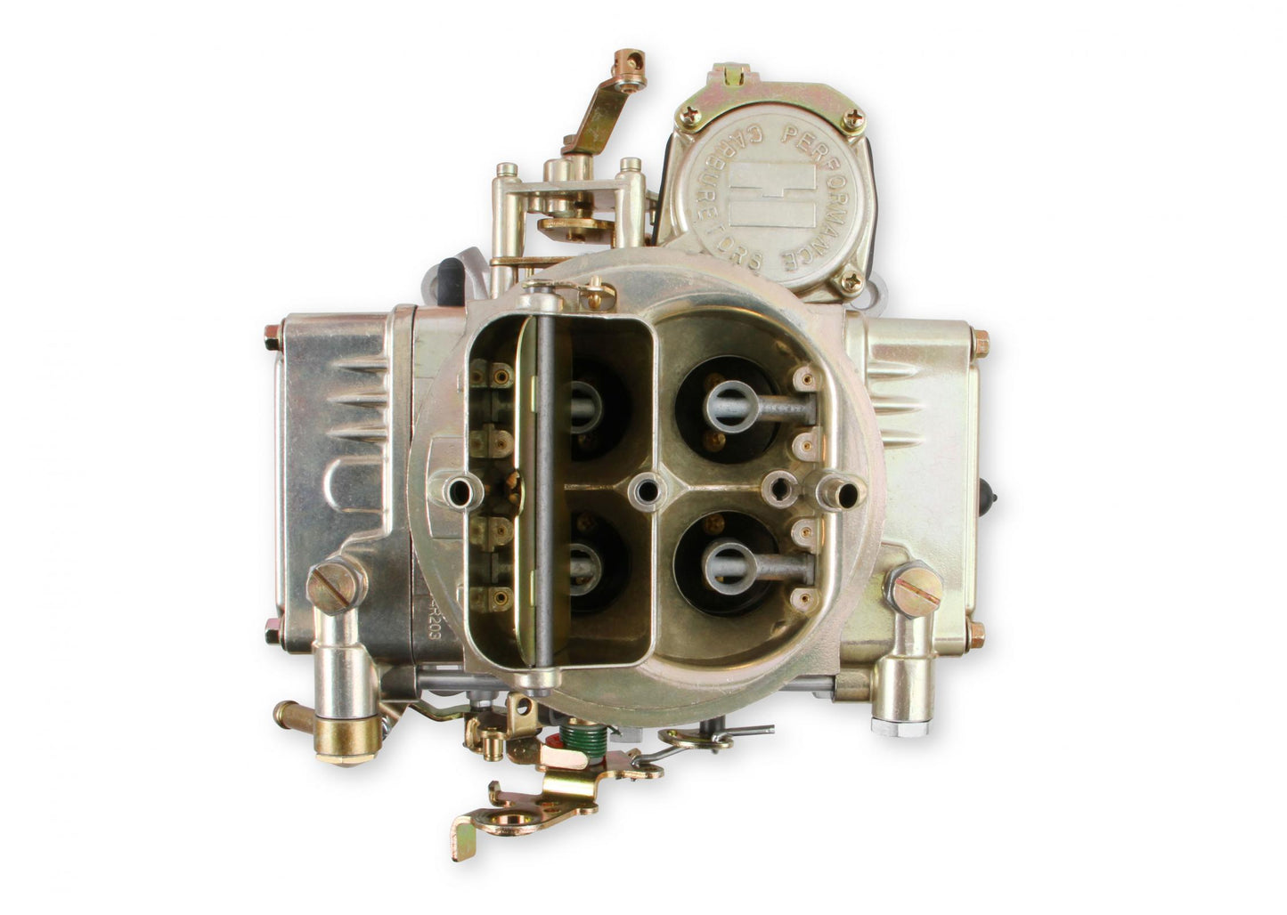 Classic Carburetor 600 CFM 4160 Vacuum Secondaries Gold Dichromate Gasoline Holley-3