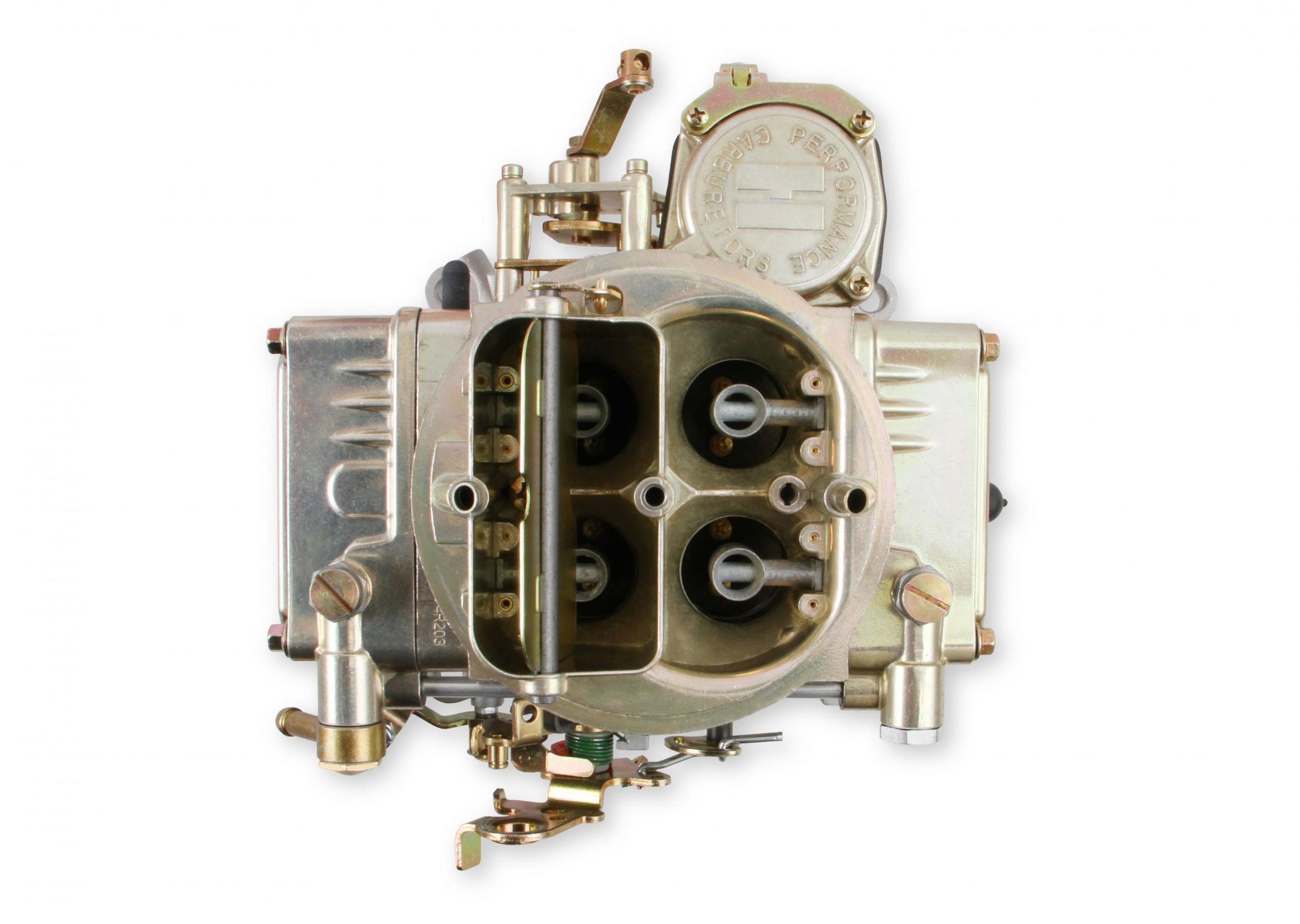 Classic Carburetor 600 CFM 4160 Vacuum Secondaries Gold Dichromate Gasoline Holley-3