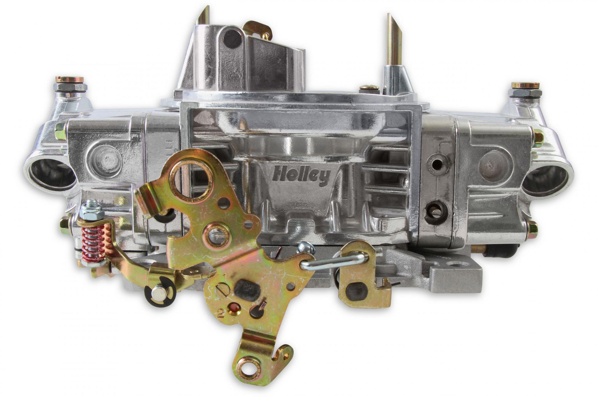 Double Pumper Carburetor 600 CFM 4150 Mechanical Secondaries Shiny Gasoline Holley