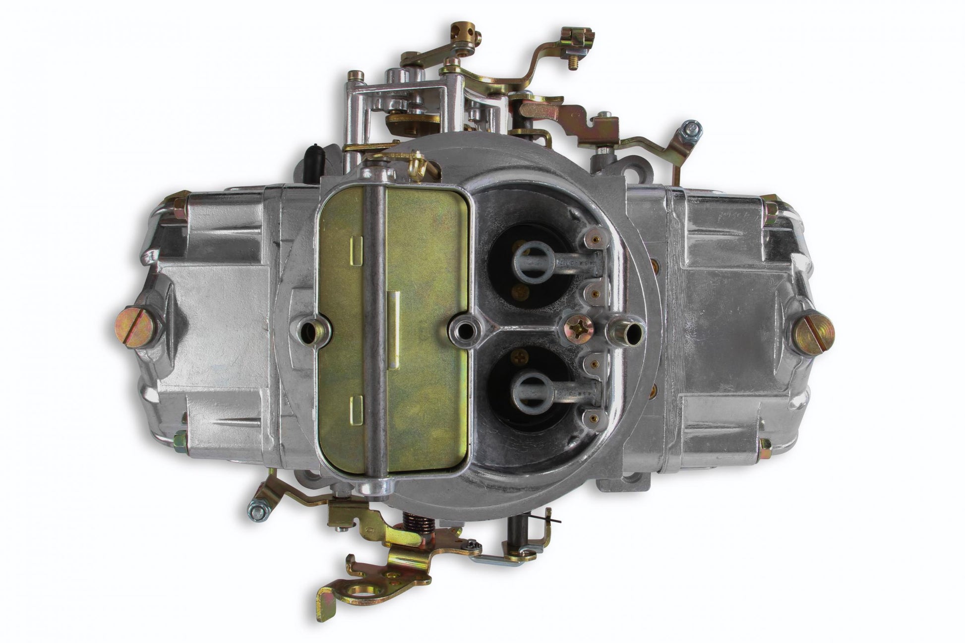 Double Pumper Carburetor 600 CFM 4150 Mechanical Secondaries Shiny Gasoline Holley-7