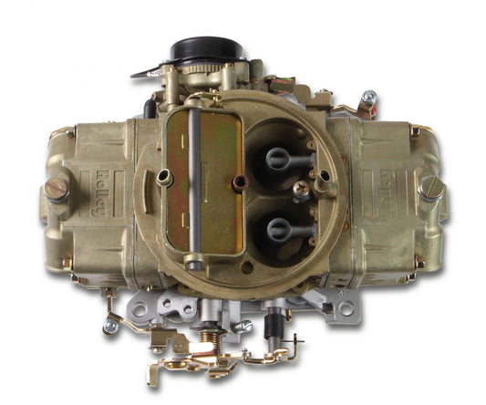 Classic Double Pumper Carburetor 650 CFM 4150 Mechanical Secondaries Gold Dichromate Gasoline Holley-1