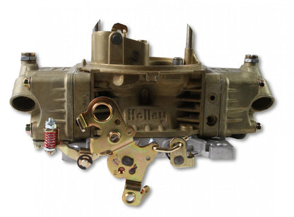 Classic Double Pumper Carburetor 650 CFM 4150 Mechanical Secondaries Gold Dichromate Gasoline Holley-2