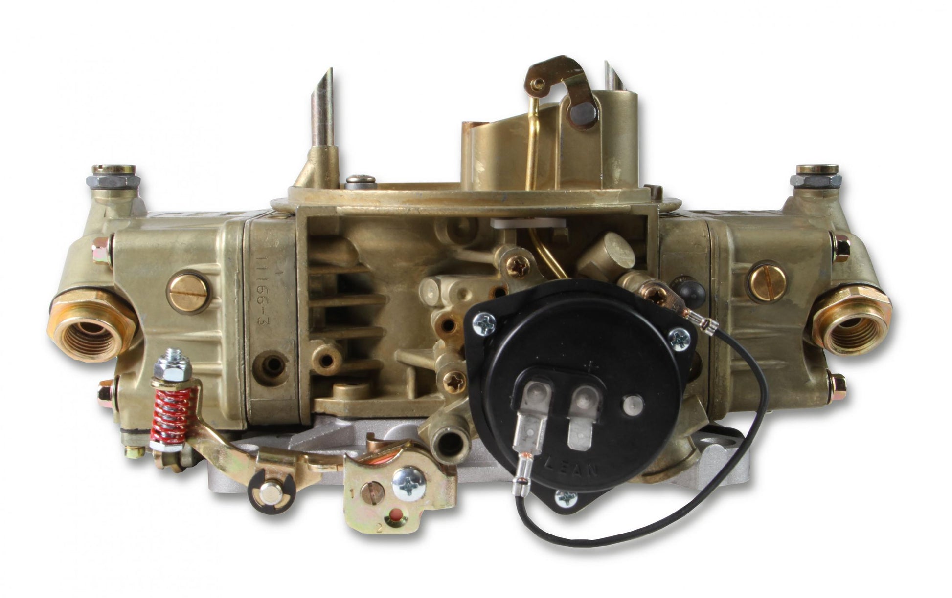 Classic Double Pumper Carburetor 650 CFM 4150 Mechanical Secondaries Gold Dichromate Gasoline Holley-3
