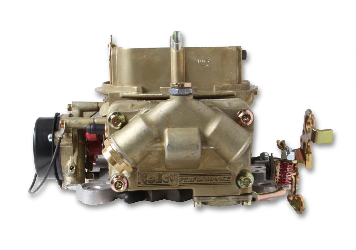 Classic Double Pumper Carburetor 650 CFM 4150 Mechanical Secondaries Gold Dichromate Gasoline Holley-5