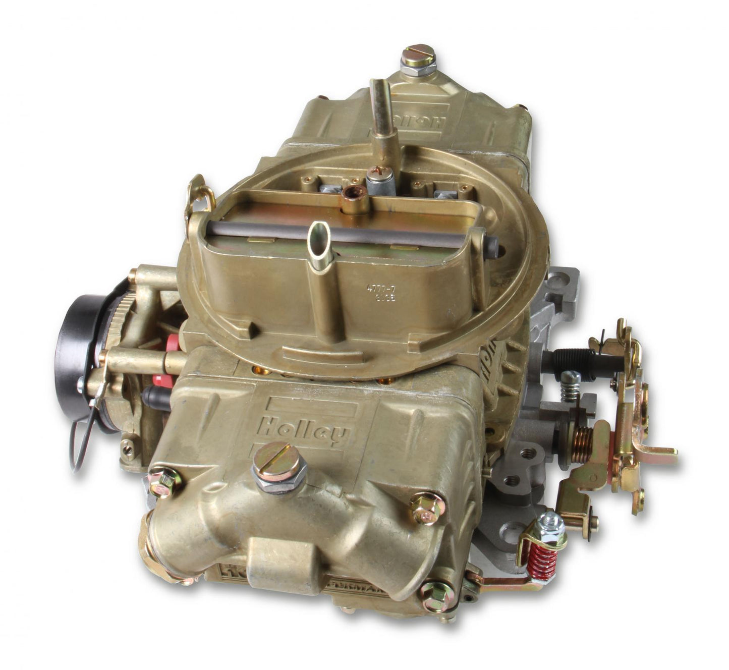 Classic Double Pumper Carburetor 650 CFM 4150 Mechanical Secondaries Gold Dichromate Gasoline Holley-6