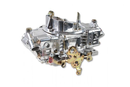 Aluminum Double Pumper Carburetor 650 CFM 4150 Mechanical Secondaries Shiny Gasoline Holley