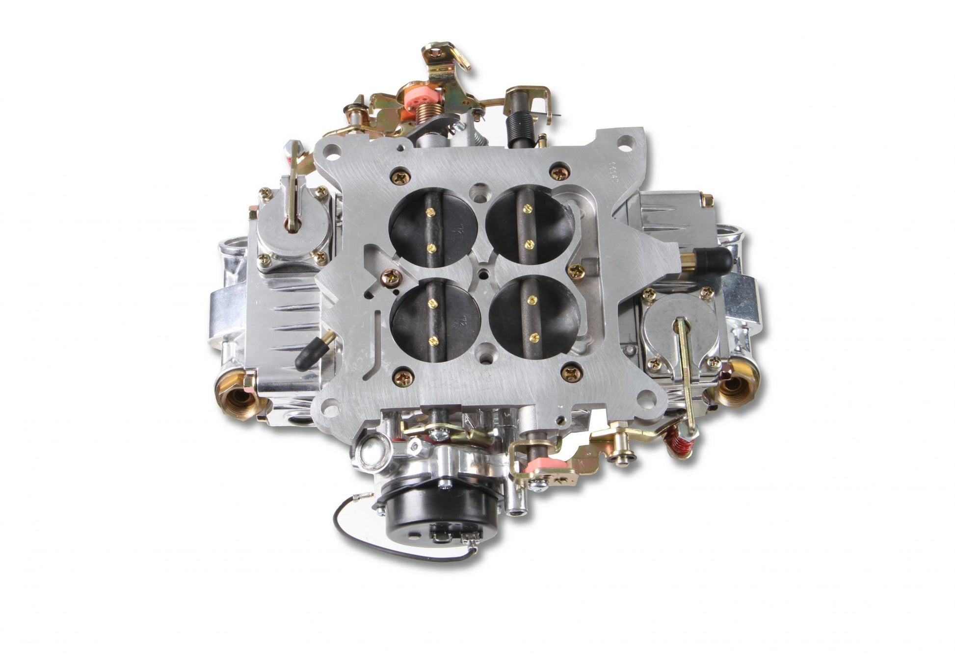 Aluminum Double Pumper Carburetor 650 CFM 4150 Mechanical Secondaries Shiny Gasoline Holley-2