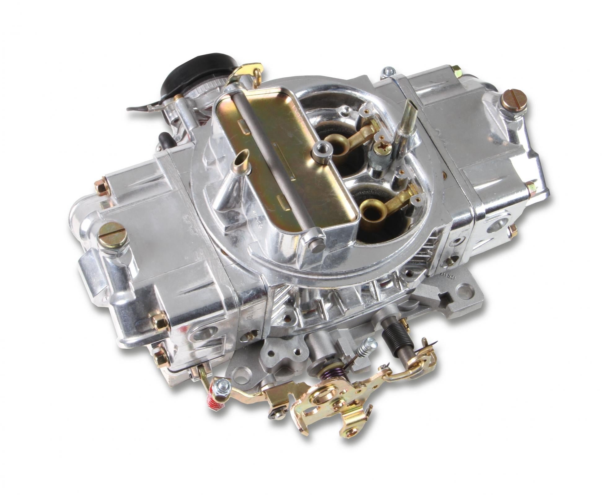 Aluminum Double Pumper Carburetor 650 CFM 4150 Mechanical Secondaries Shiny Gasoline Holley-3