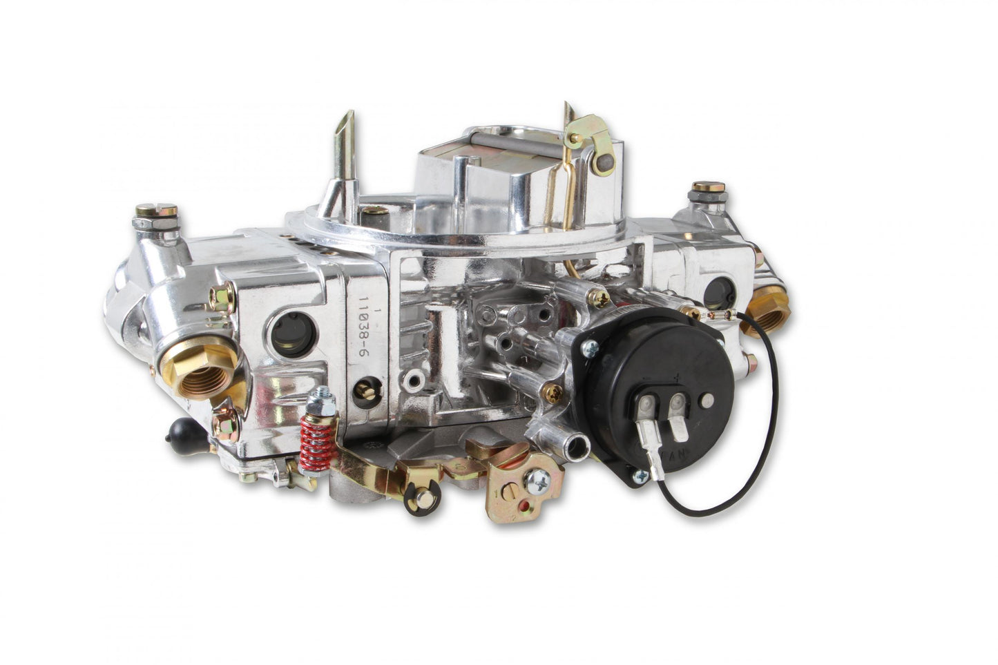Aluminum Double Pumper Carburetor 650 CFM 4150 Mechanical Secondaries Shiny Gasoline Holley-4