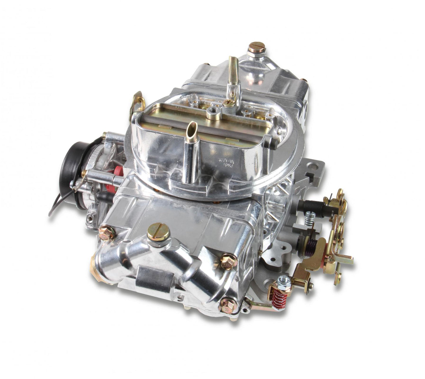 Aluminum Double Pumper Carburetor 650 CFM 4150 Mechanical Secondaries Shiny Gasoline Holley-6