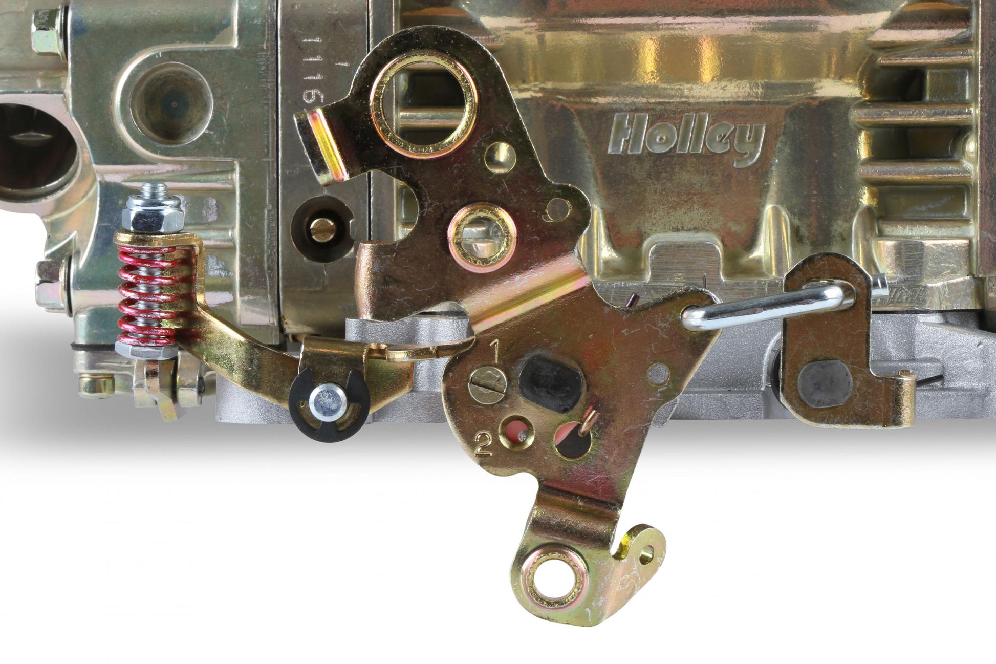 Double Pumper Carburetor 700 CFM 4150 Mechanical Secondaries Gold Dichromate Gasoline Holley-1