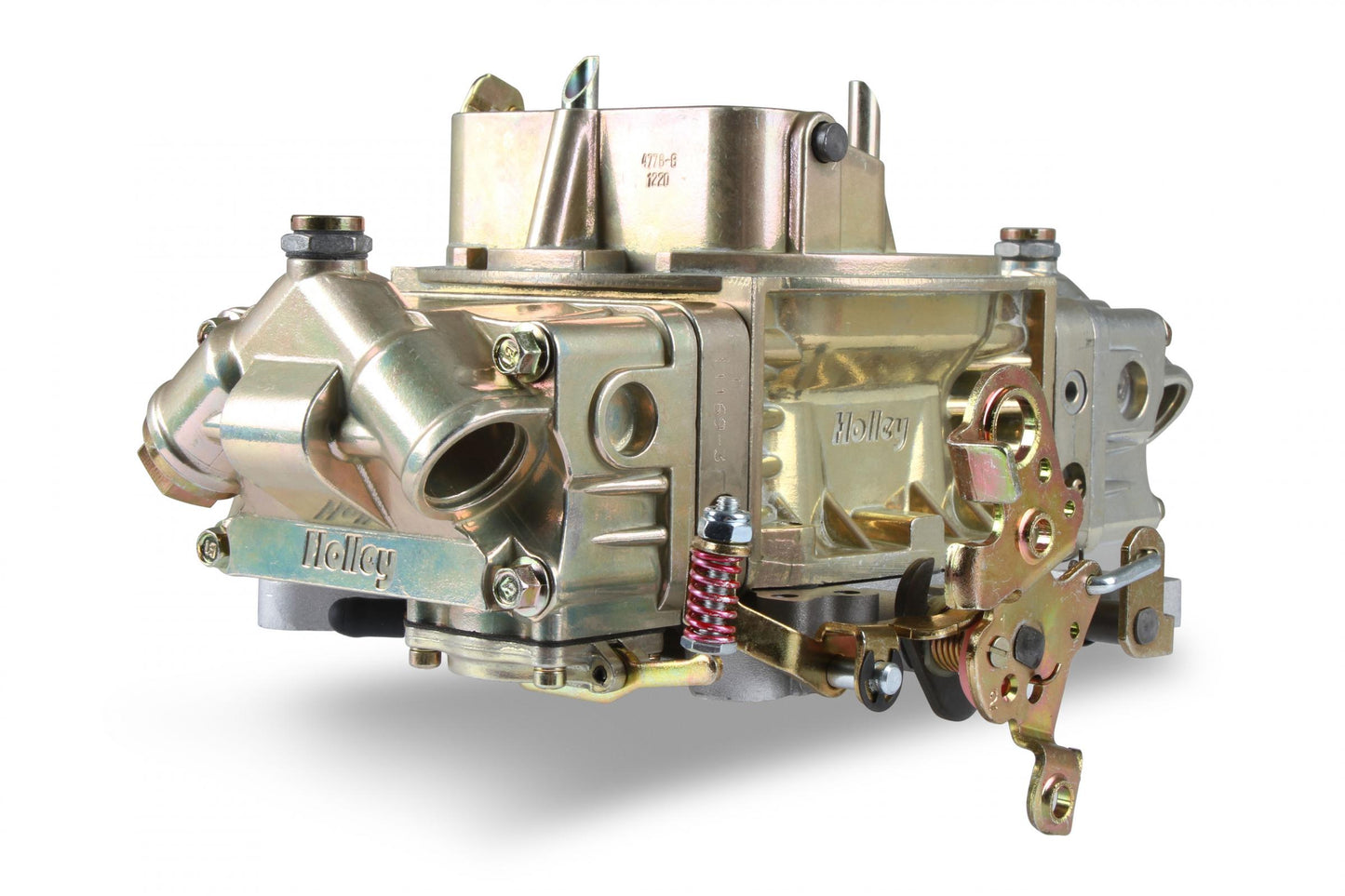 Double Pumper Carburetor 700 CFM 4150 Mechanical Secondaries Gold Dichromate Gasoline Holley-2