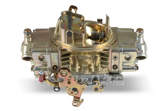 Double Pumper Carburetor 750 CFM 4150 Mechanical Secondaries Gold Dichromate Gasoline Holley
