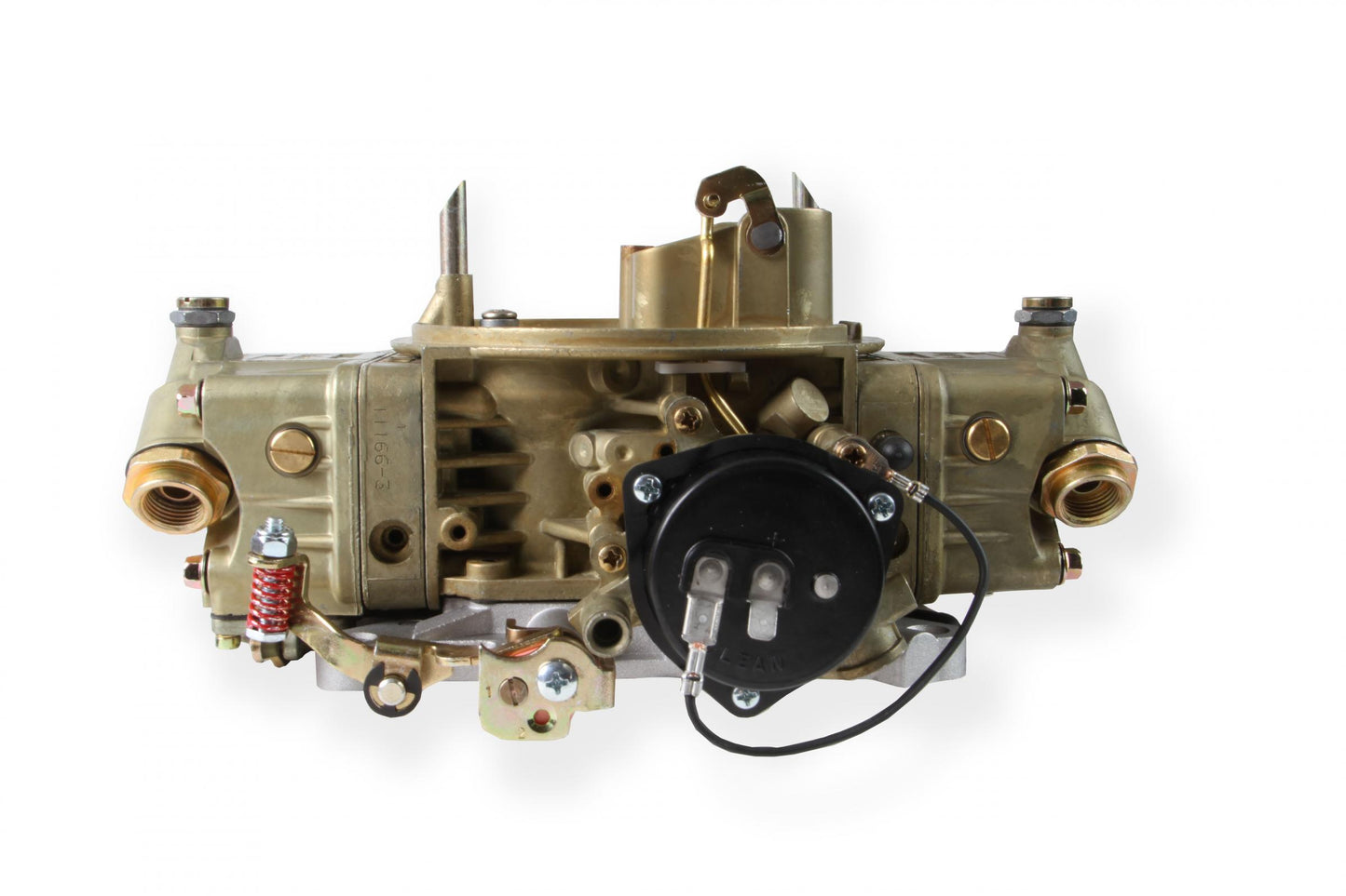 Classic Double Pumper Carburetor 750 CFM 4150 Mechanical Secondaries Gold Dichromate Gasoline Holley-3