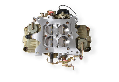 Classic Double Pumper Carburetor 750 CFM 4150 Mechanical Secondaries Gold Dichromate Gasoline Holley-4