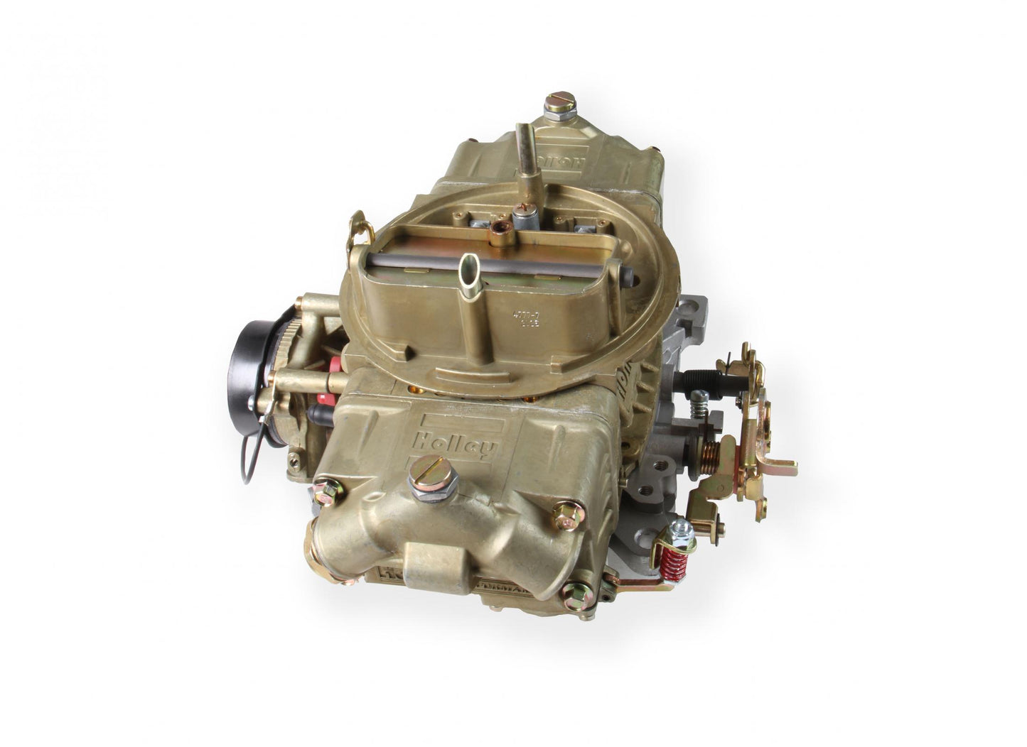 Classic Double Pumper Carburetor 750 CFM 4150 Mechanical Secondaries Gold Dichromate Gasoline Holley-6