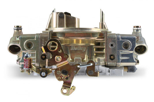 Double Pumper Carburetor 750 CFM 4150 Mechanical Secondaries Gold Dichromate Gasoline Holley-1