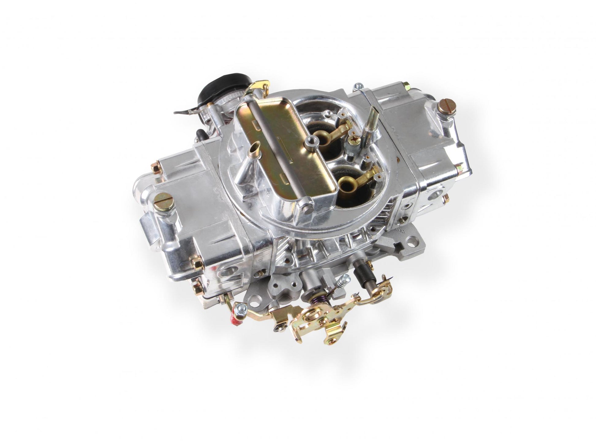 Aluminum Double Pumper Carburetor 750 CFM 4150 Mechanical Secondaries Shiny Gasoline Holley-5