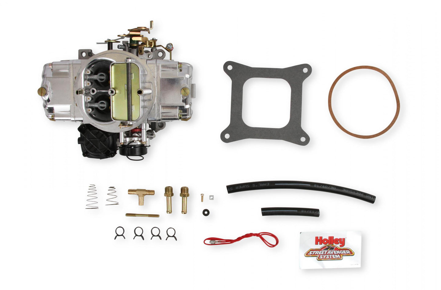 Street Avenger Carburetor 570 CFM 4150 Vacuum Secondaries Shiny Gasoline Holley-11