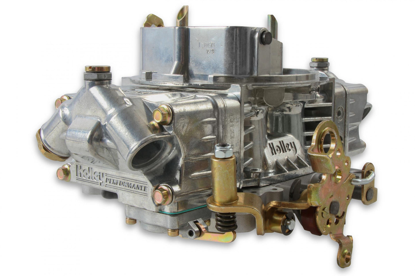 Supercharger Double Pumper Carburetor Draw-Thru 750 CFM 4150 Mechanical Secondaries Shiny Gasoline Holley-1