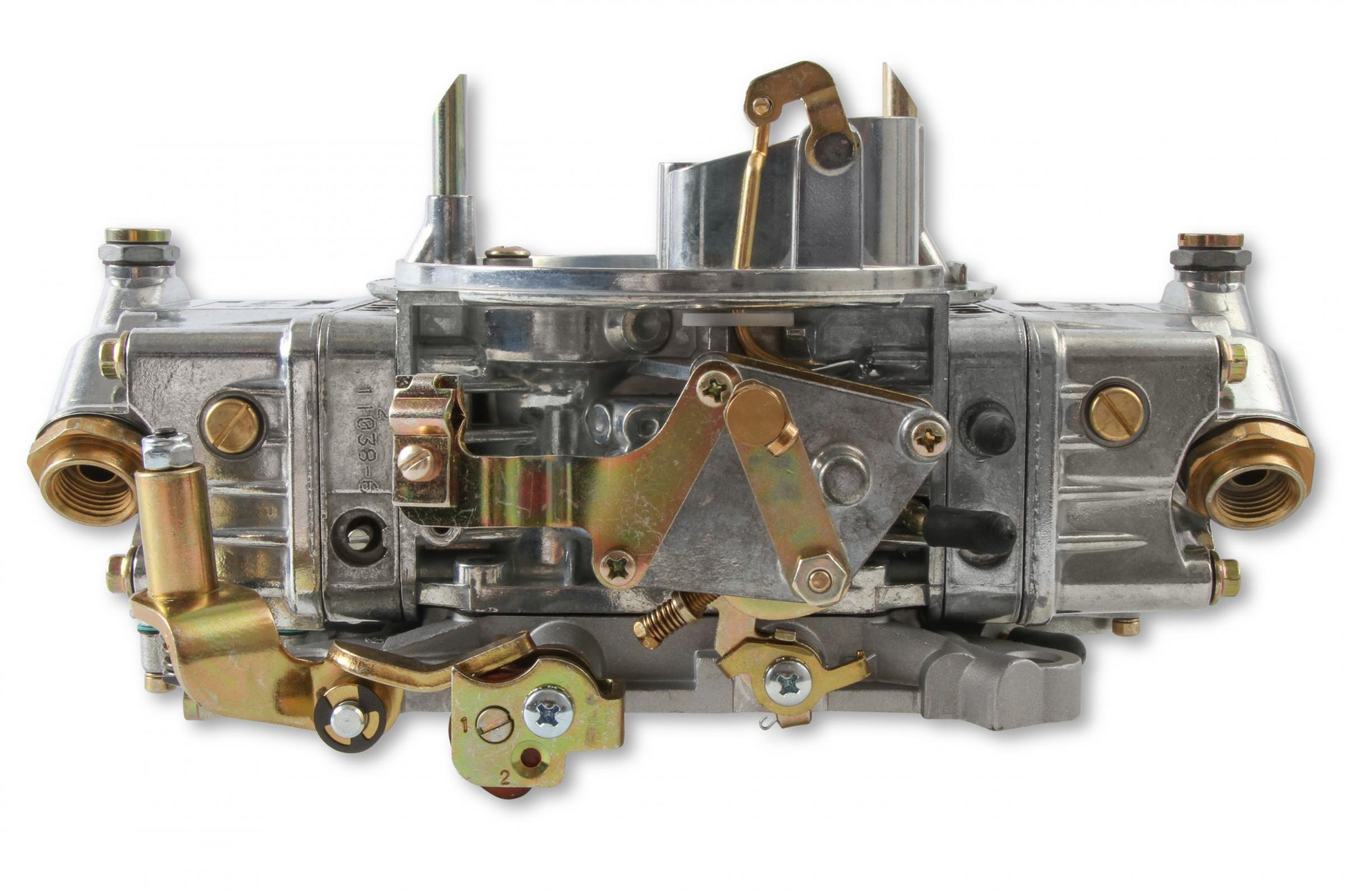 Supercharger Double Pumper Carburetor Draw-Thru 750 CFM 4150 Mechanical Secondaries Shiny Gasoline Holley-3