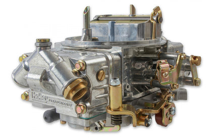 Supercharger Double Pumper Carburetor Draw-Thru 750 CFM 4150 Mechanical Secondaries Shiny Gasoline Holley-4